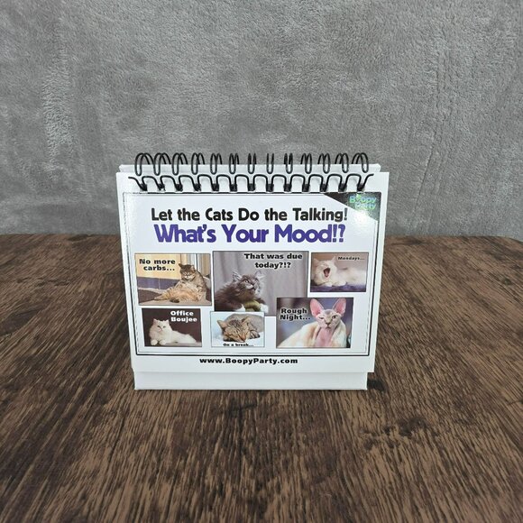Boopy Party Cat Memes Funny Desk Office Signs Flip Kitty Novelty Humor Gift Joke - Picture 1 of 8